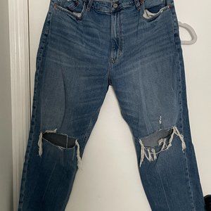 Abercrombie & Fitch Ankle Straight Ultra High Rise Jeans